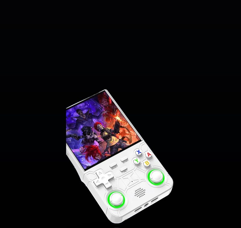 Close up of dual 3D analog joysticks and ABXY buttons